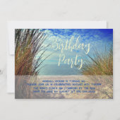 Invitation de fête d'anniversaire des dunes de mer (Devant)