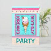 Invitation de fête d'anniversaire des enfants (Debout devant)