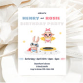 Invitation de fête d'anniversaire des jumeaux Supe