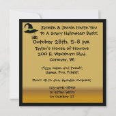 Invitation de fête d'anniversaire des sorcières (Dos)