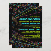 Invitation de fête d'anniversaire d'étiquette de (Devant / Derrière)