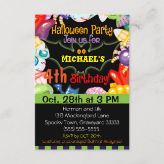 Invitation de fête d'anniversaire d'Halloween