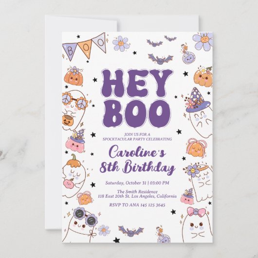 Invitation de fête d'anniversaire d'Halloween (Devant)