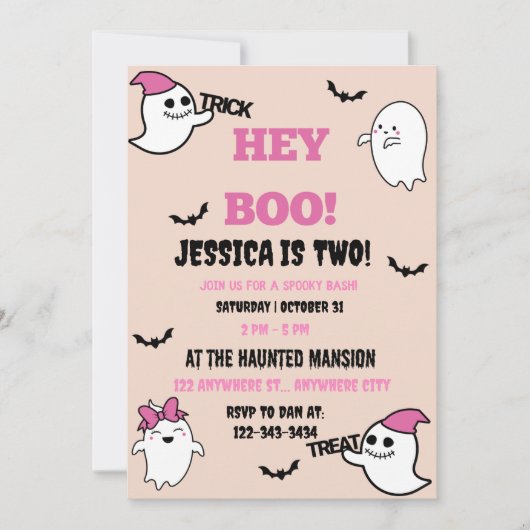 Invitation de fête d'anniversaire d'Halloween (Devant)