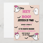Invitation de fête d'anniversaire d'Halloween (Devant / Derrière)