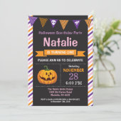Invitation de fête d'anniversaire d'Halloween (Debout devant)