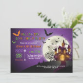 Invitation de fête d'anniversaire d'Halloween (Debout devant)