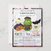 Invitation de fête d'anniversaire d'Halloween (Devant)