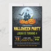 Invitation de fête d'anniversaire d'Halloween (Devant)