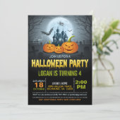 Invitation de fête d'anniversaire d'Halloween (Debout devant)