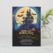 Invitation de fête d'anniversaire d'Halloween (Debout devant)
