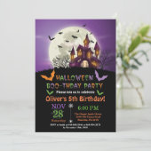 Invitation de fête d'anniversaire d'Halloween (Debout devant)