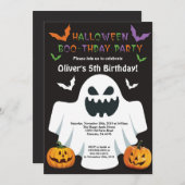 Invitation de fête d'anniversaire d'Halloween (Devant / Derrière)