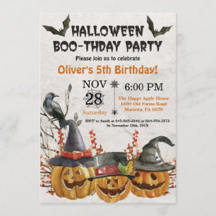 Invitation de fête d'anniversaire d'Halloween
