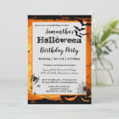 Invitation de fête d'anniversaire d'Halloween chau (Debout devant)
