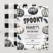 Invitation de fête d'anniversaire d'Halloween Citr (Devant / Derrière)