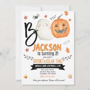 Invitation de fête d'anniversaire d'Halloween, inv
