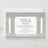 Invitation de fête d'anniversaire d'histoire ancie (Devant)