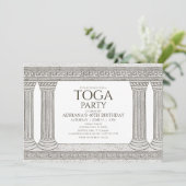 Invitation de fête d'anniversaire d'histoire ancie (Debout devant)