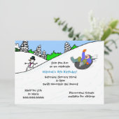 Invitation de fête d'anniversaire d'hiver de (Debout devant)