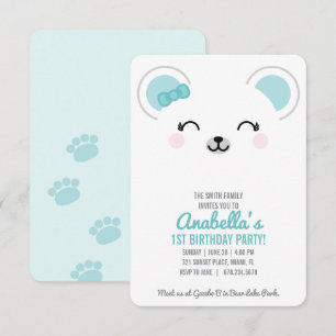 Invitation de fête d'anniversaire d'hiver de fille
