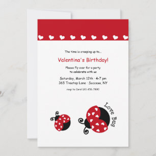 Invitation de fête d'anniversaire d'insecte