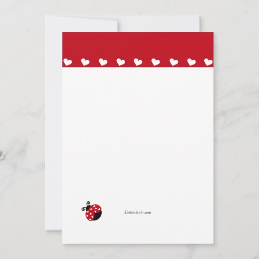 Invitation de fête d'anniversaire d'insecte (Dos)