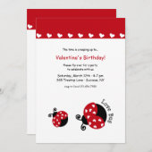 Invitation de fête d'anniversaire d'insecte (Devant / Derrière)