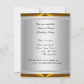 Invitation de fête d'anniversaire disco danse boul (Dos)