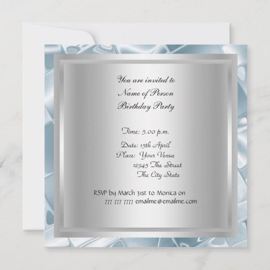 Invitation de fête d'anniversaire disco de danse (Dos)