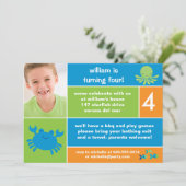 Invitation de fête d'anniversaire d'océan (Debout devant)