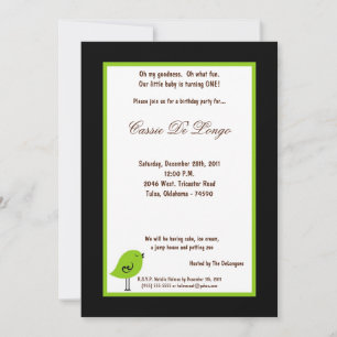 invitation de fête d'anniversaire d'oiseaux noirs