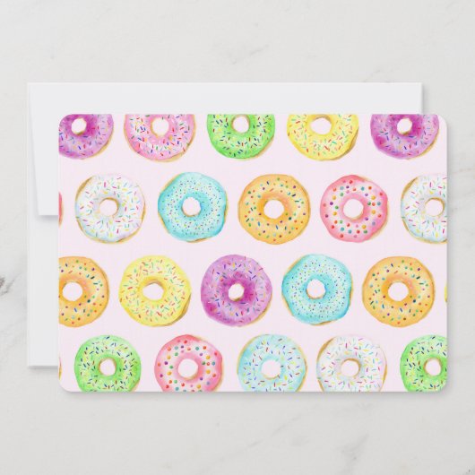 Invitation de fête d'anniversaire Donut (Dos)
