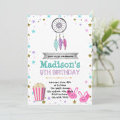 Invitation de fête d'anniversaire Dreamcatcher (Debout devant)