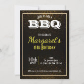 Invitation de fête d'anniversaire du barbecue élég (Devant)