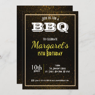 Invitation de fête d'anniversaire du barbecue élég