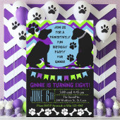 Invitation de fête d'anniversaire du Black Lab sur