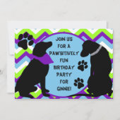 Invitation de fête d'anniversaire du Black Lab sur (Devant)