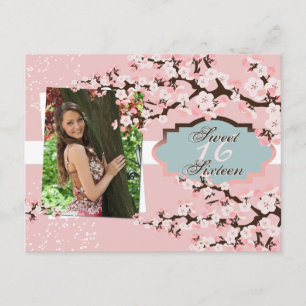 Invitation de fête d'anniversaire du bonbon 16 à