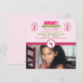 Invitation de fête d'anniversaire du Bouton de rub (Devant / Derrière)