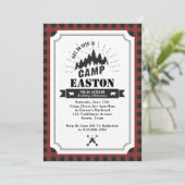 Invitation de fête d'anniversaire du camp (Debout devant)