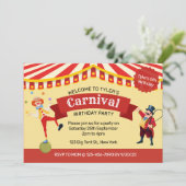 Invitation de fête d'anniversaire du Carnaval (Debout devant)