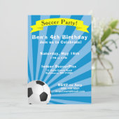 Invitation de fête d'anniversaire du football (Debout devant)