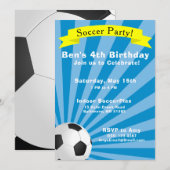 Invitation de fête d'anniversaire du football (Devant / Derrière)