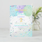 Invitation de fête d'anniversaire du garçon aux ba (Debout devant)