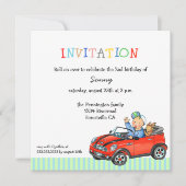 Invitation de fête d'anniversaire du garçon de (Devant)