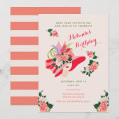 Invitation de fête d'anniversaire du Kentucky Derb (Devant / Derrière)