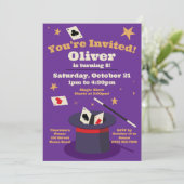 Invitation de fête d'anniversaire du magicien ulti (Debout devant)