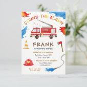 Invitation de fête d'anniversaire du moteur d'ince (Debout devant)