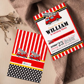 Invitation de fête d'anniversaire du moteur d'ince